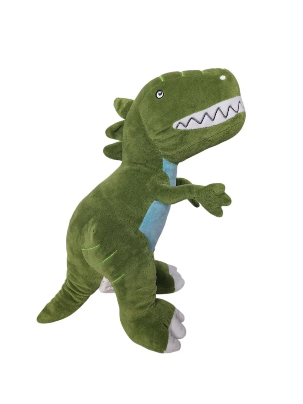 Your Zone T-Rex Dinosaur Plush Soft Green Blue Stuffed Animal Toy 15